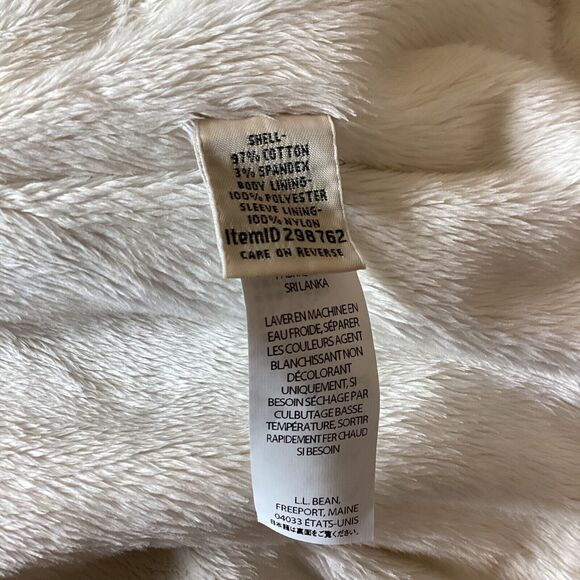 LL Bean Utility Chore Coat Jacket Womens 1X Natural Khaki Soft Lined - Picture 7 of 8